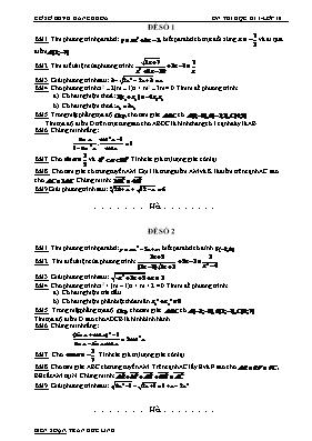 Đề thi học kì I môn Toán 10 - Đề 1 đến đề 4